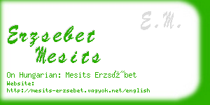 erzsebet mesits business card